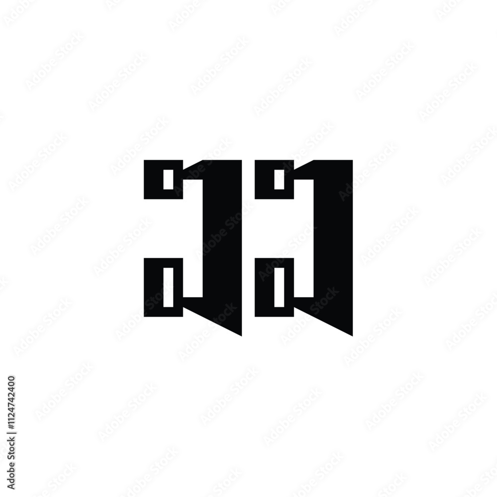 JJ monogram logo design letter text name symbol monochrome logotype alphabet character simple logo JJ monogram logo design letter text name symbol monochrome logotype alphabet character simple logo