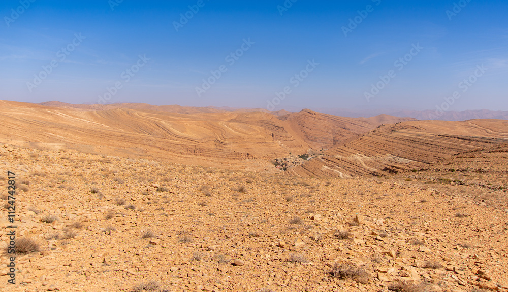 View of the Anti Atlas geological formation in southern Morocco View of the Anti Atlas geological formation in southern Morocco
