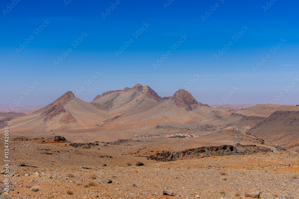 View of the Anti Atlas geological formation in southern Morocco View of the Anti Atlas geological formation in southern Morocco