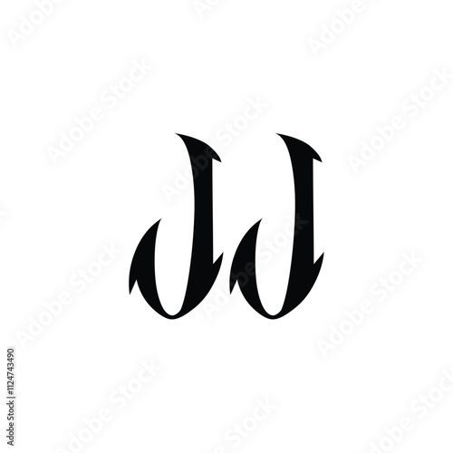 JJ monogram logo design letter text name symbol monochrome logotype alphabet character simple logo