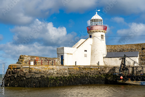 Beautiful lighthouse in Balbriggan, Ireland