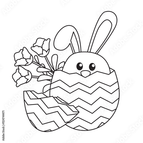 Easter coloring page for kids