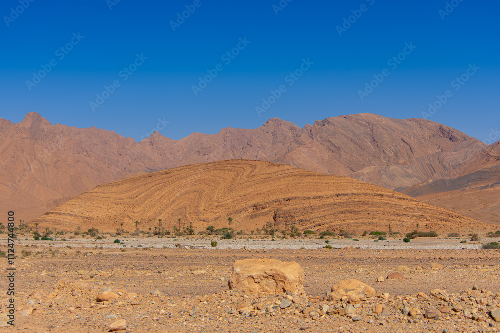 View of the Anti Atlas geological formation in southern Morocco View of the Anti Atlas geological formation in southern Morocco