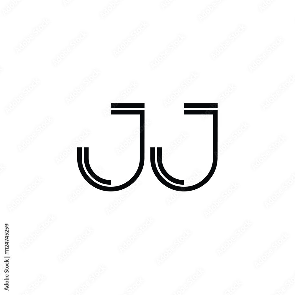 JJ monogram logo design letter text name symbol monochrome logotype alphabet character simple logo JJ monogram logo design letter text name symbol monochrome logotype alphabet character simple logo