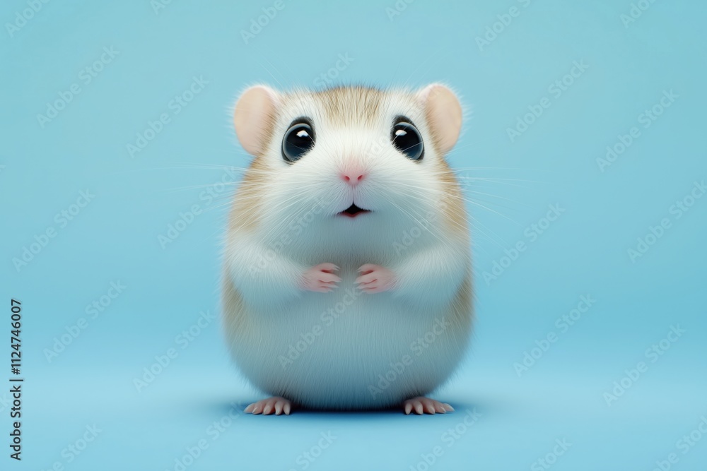 cartoon crazy behavior and a hamster look on a blue background cartoon crazy behavior and a hamster look on a blue background