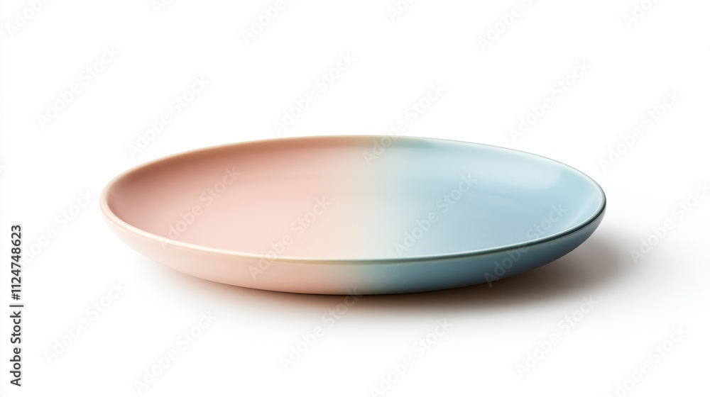 Elegant Circular Plate with Soft Gradient in Pastel Pink and Light Blue Colors Perfect for Modern Dining and Aesthetic Table Settings Elegant Circular Plate with Soft Gradient in Pastel Pink and Light Blue Colors Perfect for Modern Dining and Aesthetic Table Settings