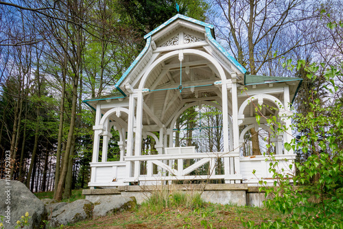 Mescery´s view point - building was inaugurated in 1850 in honor of an important guest of the small west bohemian spa Marianske Lazne (Marinebad) - Czech proconsul, Baron von Mescery - Czech Republic	