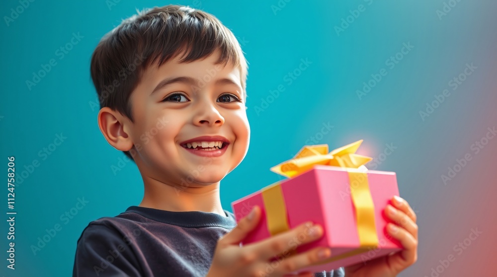 Joyful Child with Gift Joyful Child with Gift