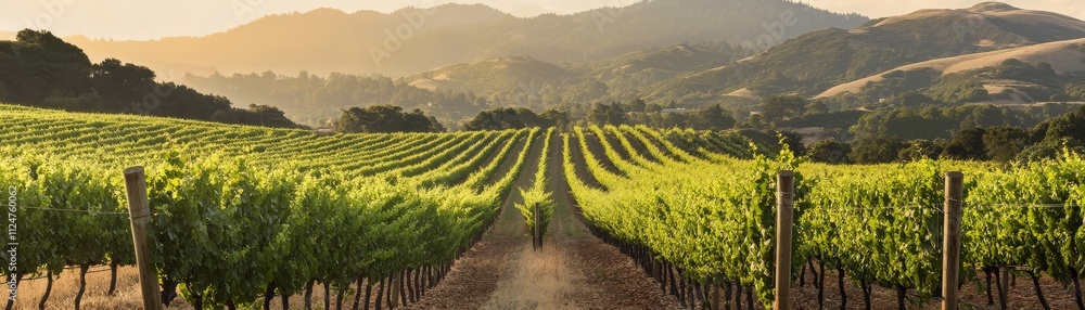 Naklejka premium Tranquil Vineyard Landscape