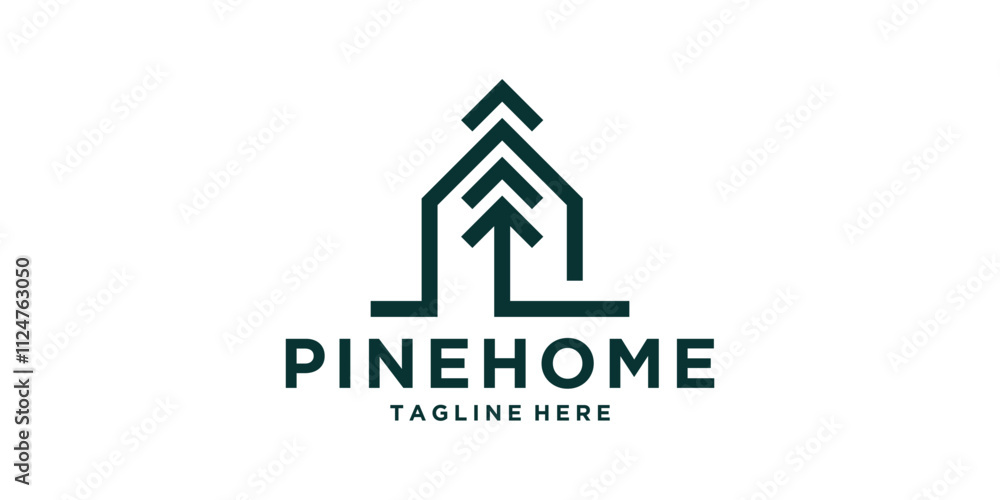 logo design pine and home,real estate,mortgage,symbol,icon,idea,creative. logo design pine and home,real estate,mortgage,symbol,icon,idea,creative.