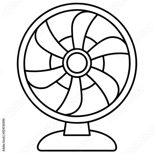 Minimalist Cooling Fan Vector Icon Design