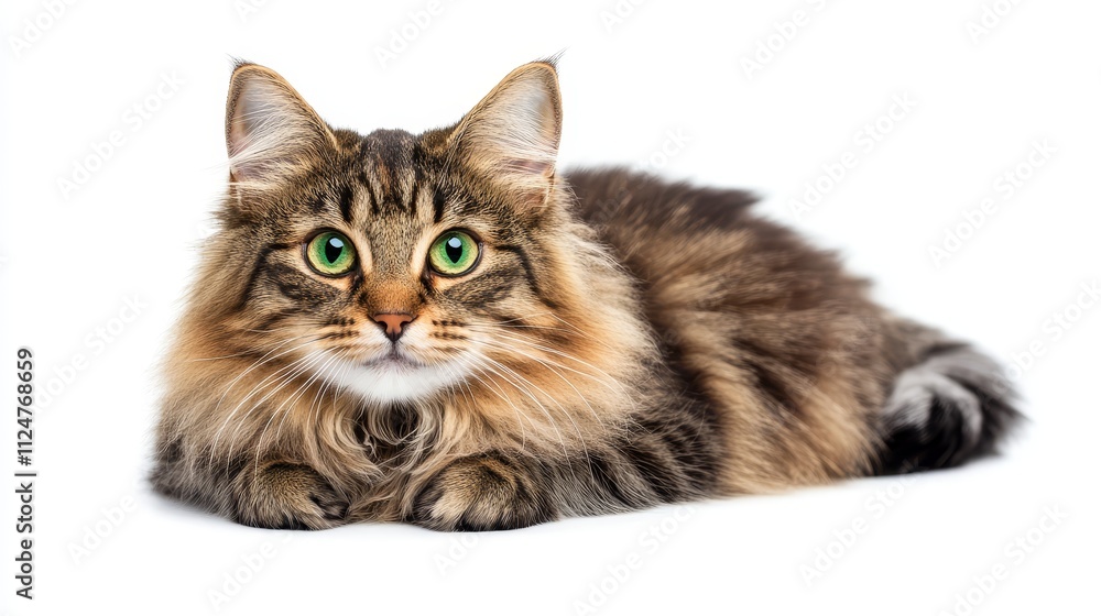 Fototapeta premium A fluffy domestic cat