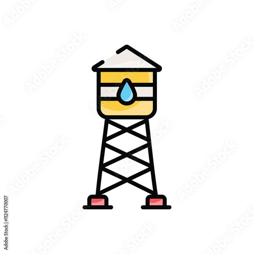 Water Tower vector icon