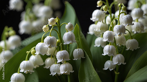 Lily of the valley in the forest