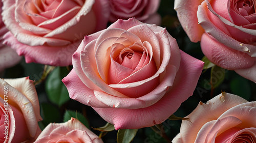Close up Pink Rose 