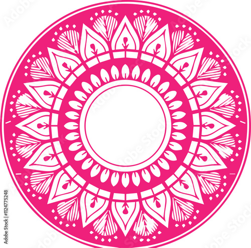 Beautiful flower art and mandala vector design