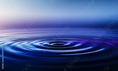Calm water ripples create a serene blue atmosphere.