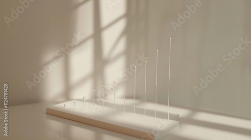 Detailed line graph illustrating steady GDP growth over time, clean white background with subtle shadows highlighting the upward trend, professional economic analysis visualization.