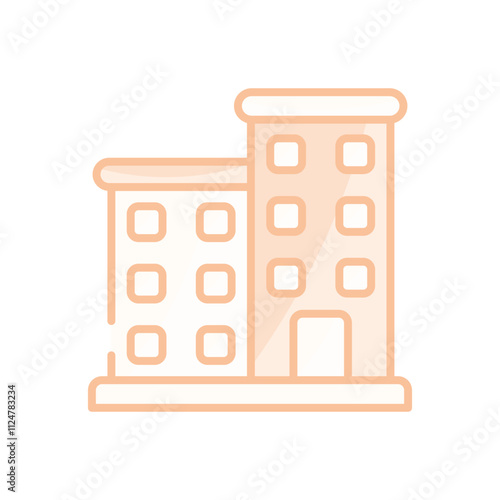 Apartment Building vector icon