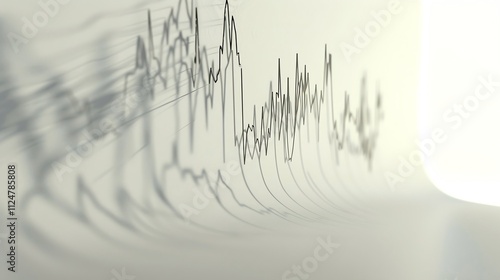 Detailed line graph illustrating steady GDP growth over time, clean white background with subtle shadows highlighting the upward trend, professional economic analysis visualization.