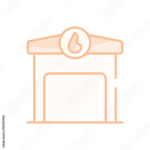 Fire Station vector icon