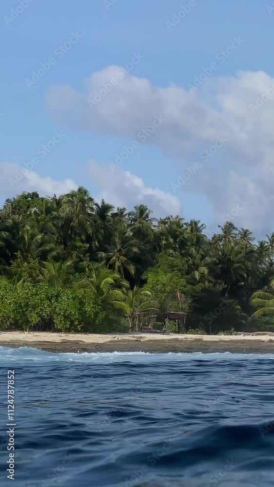 Desert ocean coastline, tropical beach, Banyak islands, Indonesia