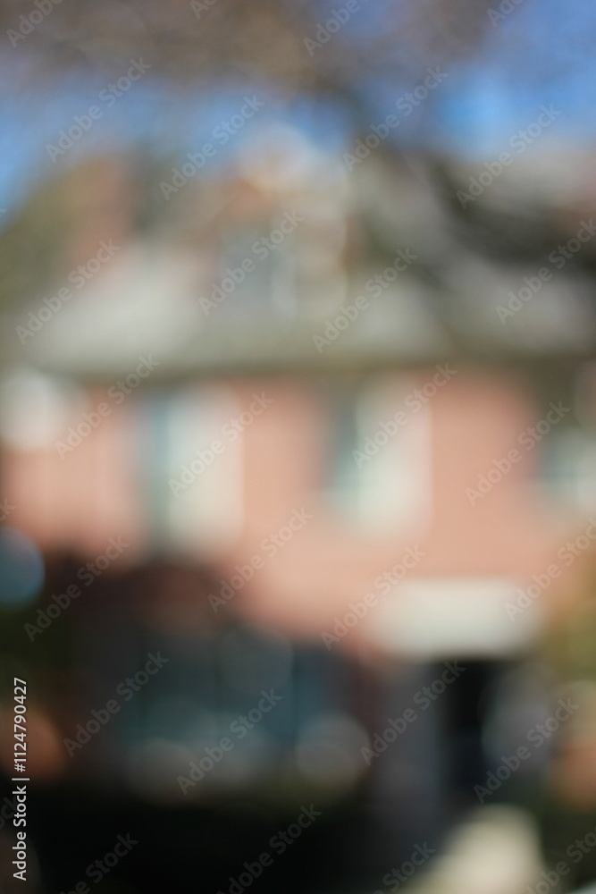 A dreamy view of a house in old town. A dreamy view of a house in old town.