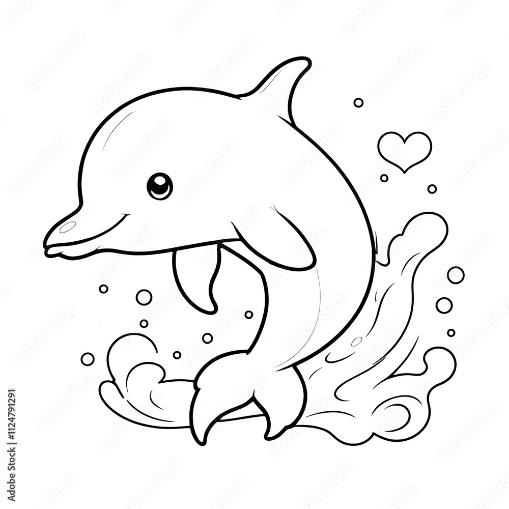 Obraz premium Adorable coloring page featuring cute animals. Perfect for kids' activity books, educational materials, and creative projects