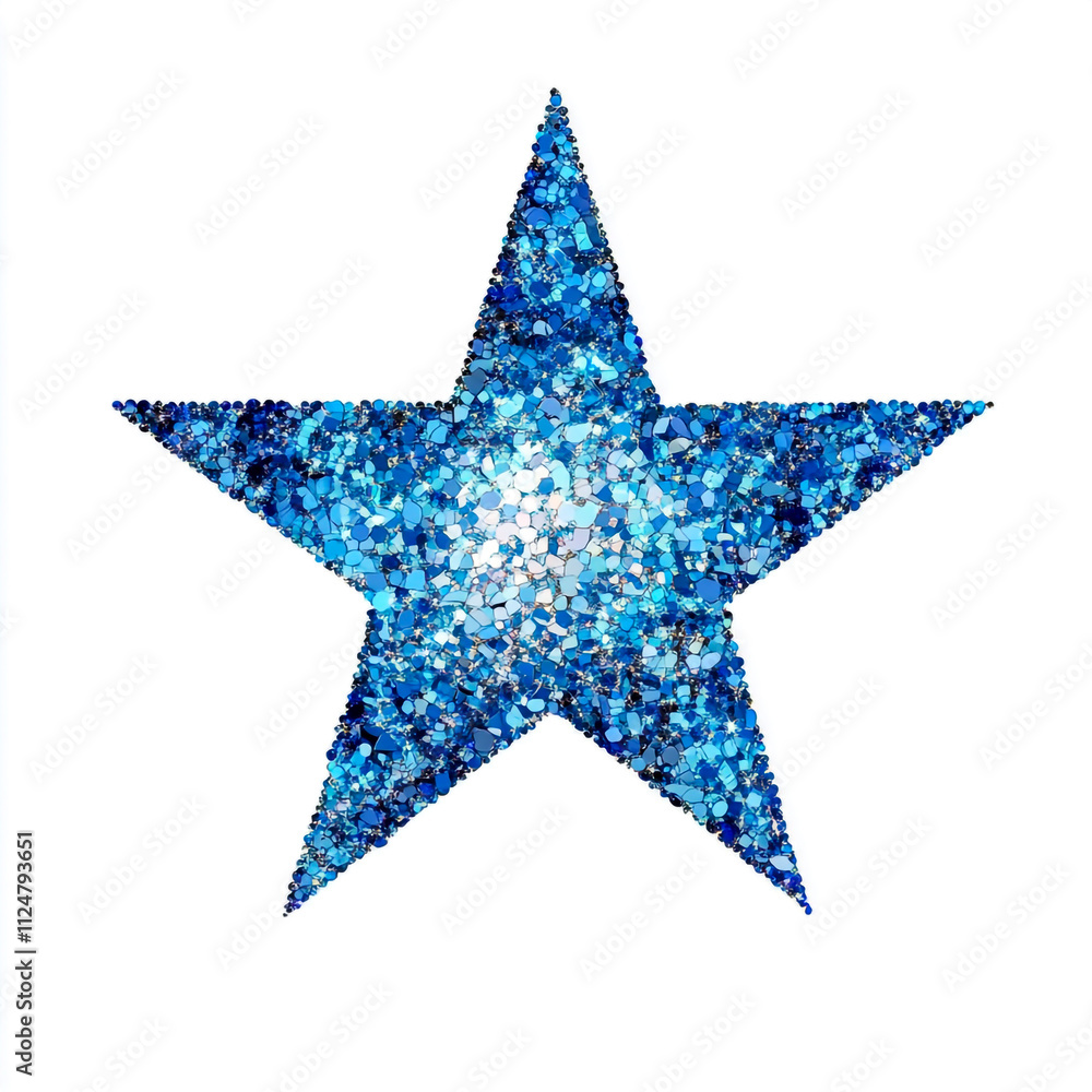 Blue_digital_star_cut_out_isolated_on white background. Blue_digital_star_cut_out_isolated_on white background.