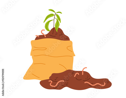Gardening with compost and earthworms for sustainable soil improvement efforts