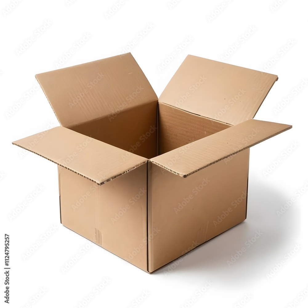Empty Cardboard Box on White Background Empty Cardboard Box on White Background