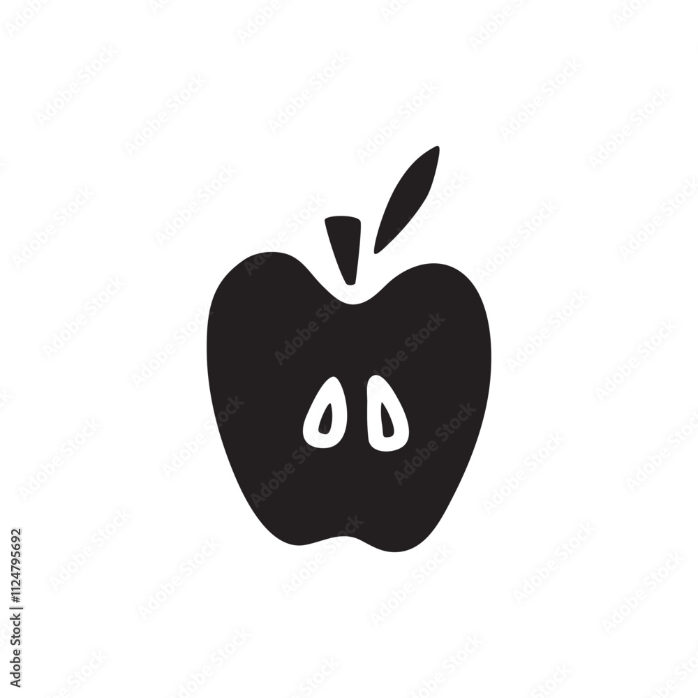 Apple doodle icon or logo, hand drawn with thin line. PNG isolated on transparent background and vector illustration Apple doodle icon or logo, hand drawn with thin line. PNG isolated on transparent background and vector illustration