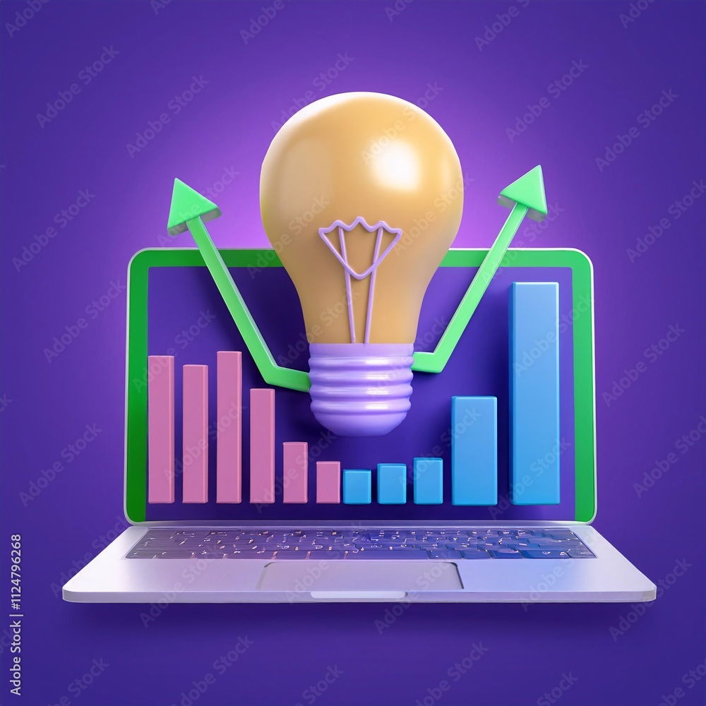 3D illustration of a leadership concept showcasing the development of successful new ideas. 3D illustration of a leadership concept showcasing the development of successful new ideas.