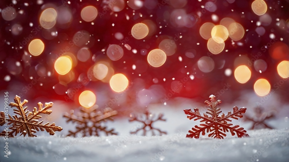 Naklejka premium christmas tree with snow