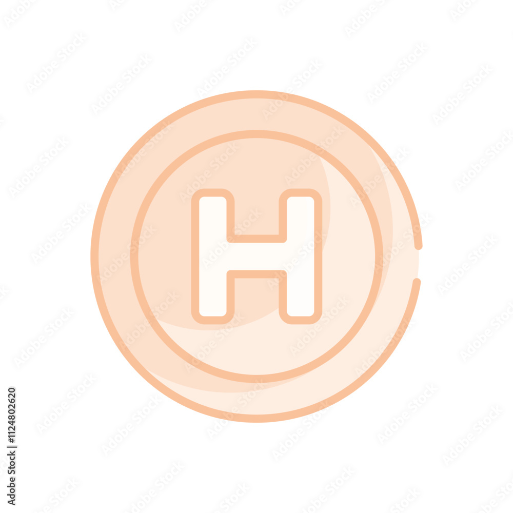 Helipad vector icon Helipad vector icon