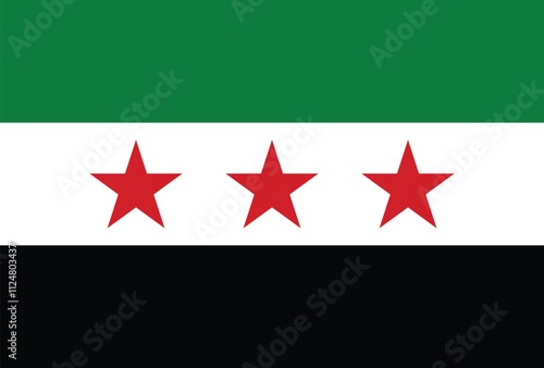 Syrian flag. Flag of Syria. Flag of Syria vector page symbol for web site design Syria flag logo. Grunge colorful background