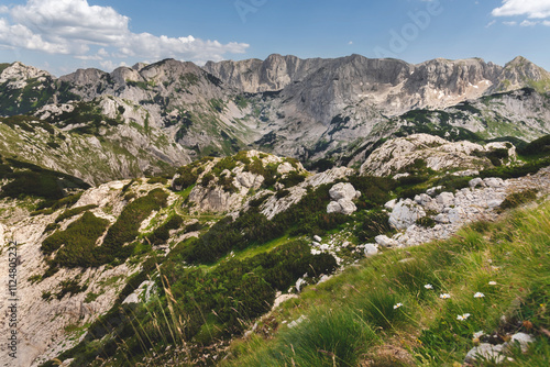 Alpine Mountainous Landscape with Mountain Trail