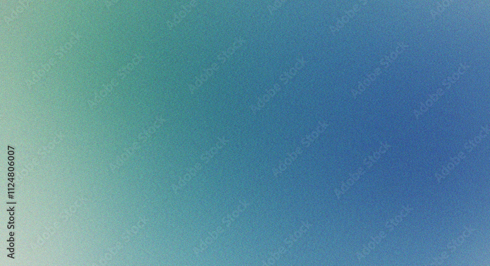 Naklejka premium Smooth and elegant blue and green grainy gradient with subtle noise effects, adding depth to creative visuals.