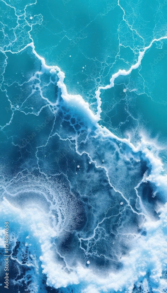 a close up of a wave breaking on the ocean with a blue sky a close up of a wave breaking on the ocean with a blue sky