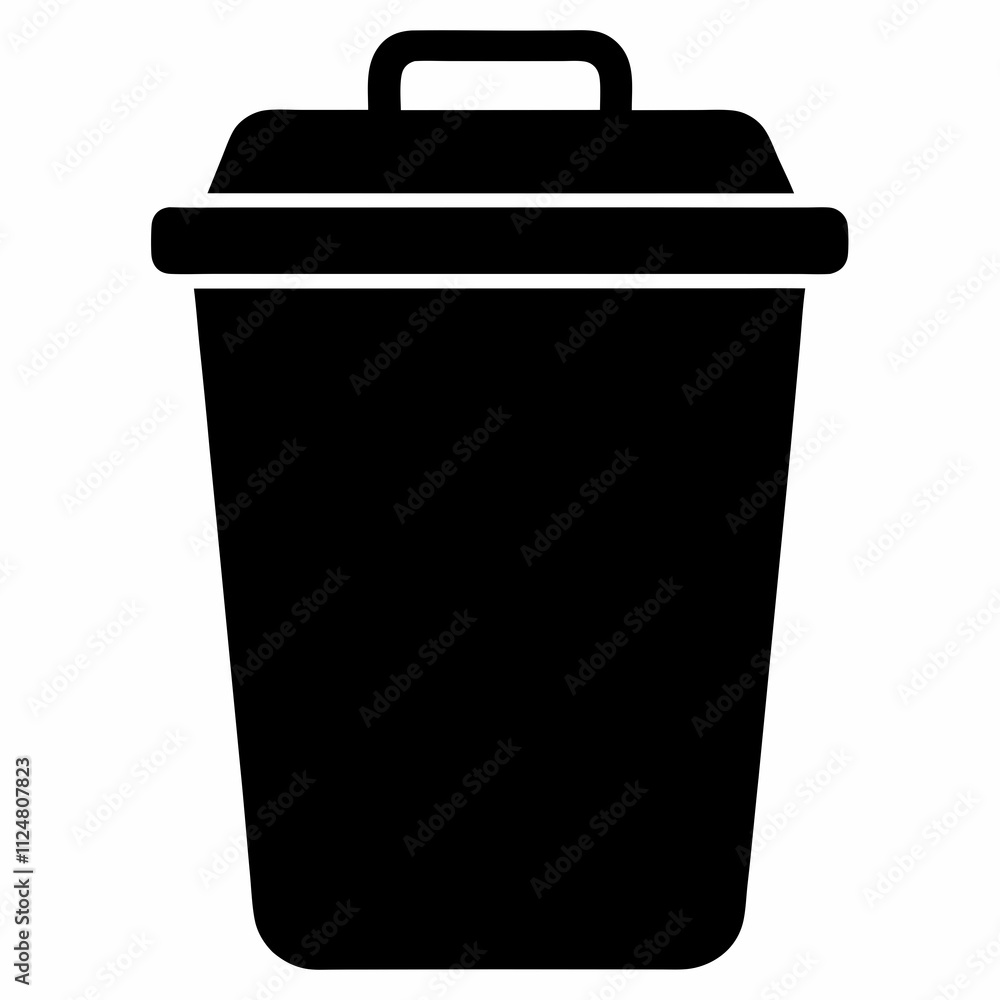 Recycled Bin Silhouette Vector Art Recycled Bin Silhouette Vector Art