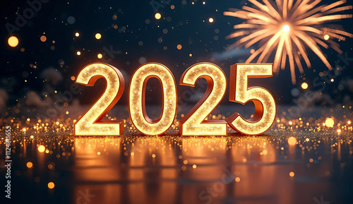 2025 New Year theme background image