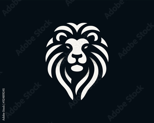 Lion logo design icon symbol vector illustration.