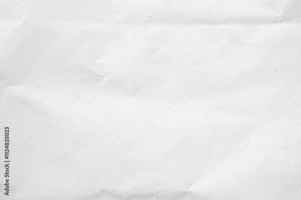 Obraz premium White recycled craft paper texture as background. Grey paper texture, Old vintage page or grunge vignette of old newspaper. Pattern rough art creased grunge letter. Hardboard with copy space for text.