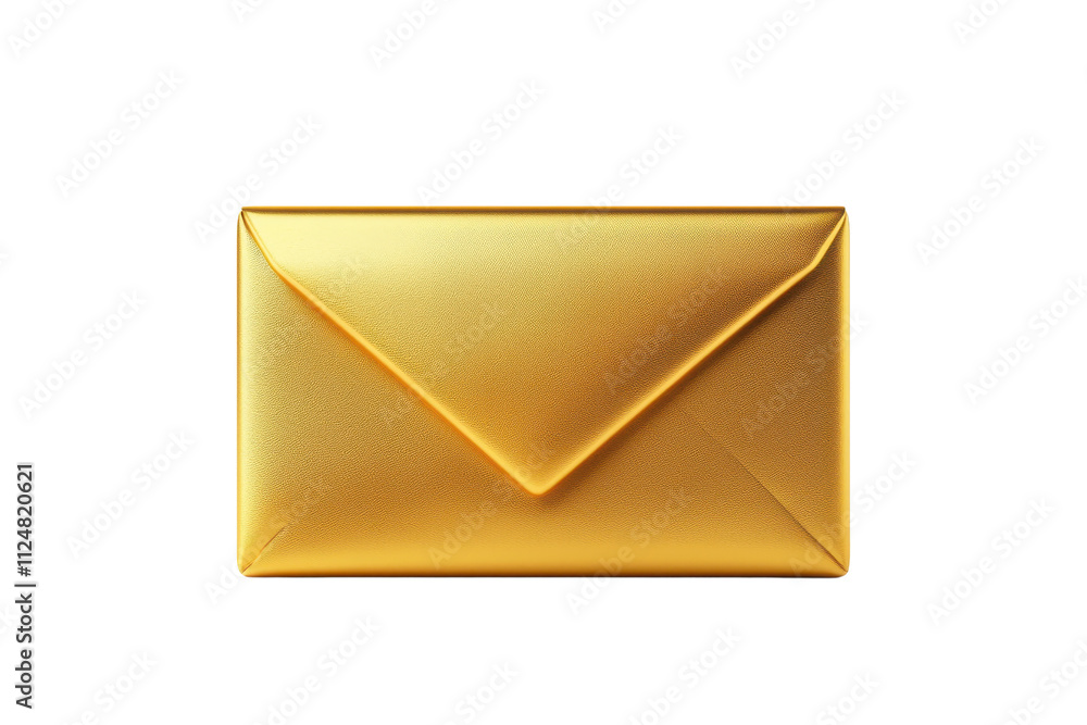 A shiny gold envelope with a pointed flap, showcasing a luxurious and elegant design. A shiny gold envelope with a pointed flap, showcasing a luxurious and elegant design.