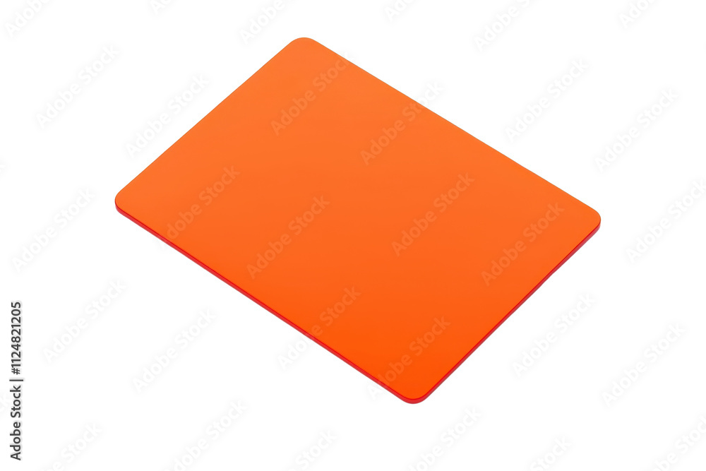A vibrant orange rectangular object with smooth edges, positioned at an angle. A vibrant orange rectangular object with smooth edges, positioned at an angle.