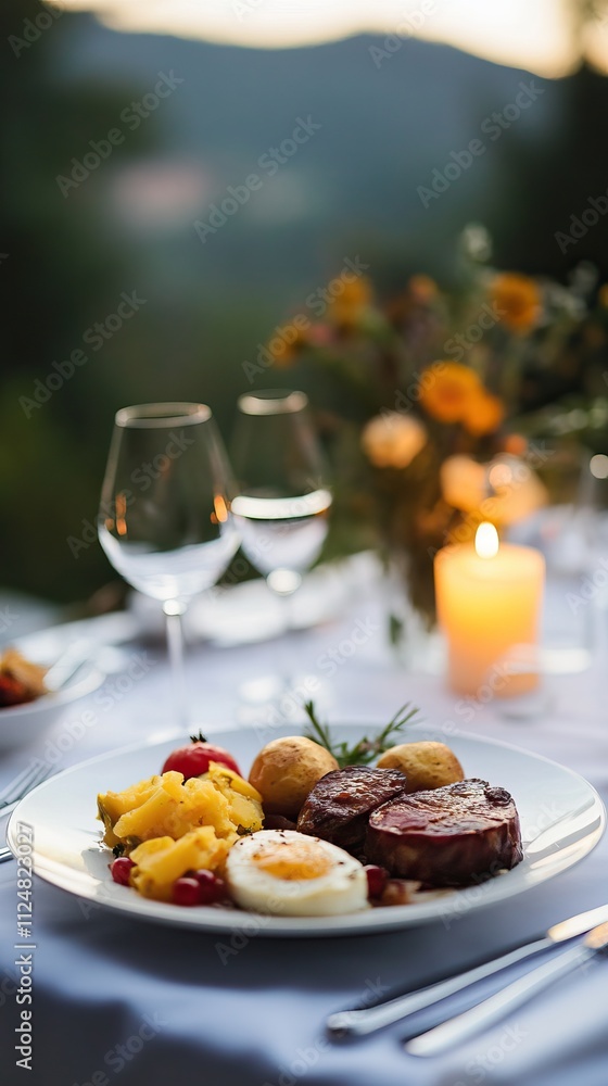 A beautifully set table displays a colorful vegan meal featuring fresh vegetables, legumes, and grains, ideal for wellness enthusiasts A beautifully set table displays a colorful vegan meal featuring fresh vegetables, legumes, and grains, ideal for wellness enthusiasts
