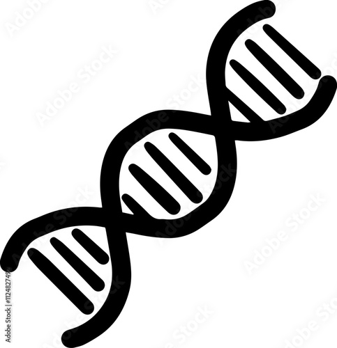 DNA cell doodle icon