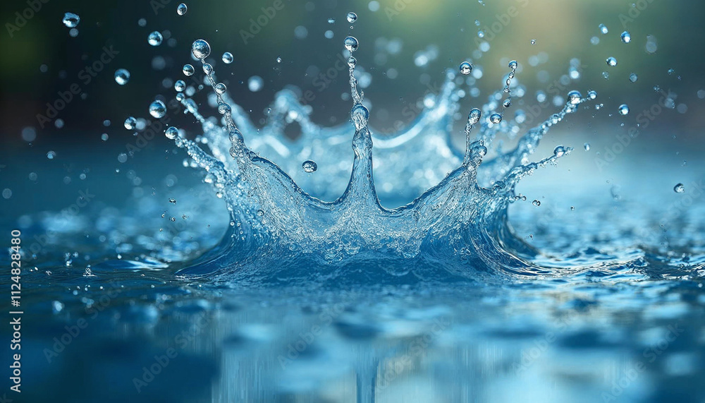 Splash - Fresh Drop In Water - Close Up Splash - Fresh Drop In Water - Close Up