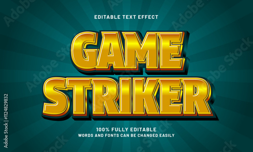game striker editable text effects with a kids and play theme