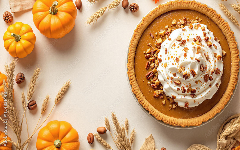 Fall Harvest Festive Display Top View of Thanksgiving Frame with Decorative Gourds. Fall Harvest Festive Display Top View of Thanksgiving Frame with Decorative Gourds.